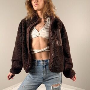 Brown Cozy Zip Jacket – Size Medium